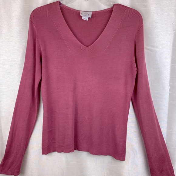 LOFT 100% Silk Top M - Picture 4 of 5